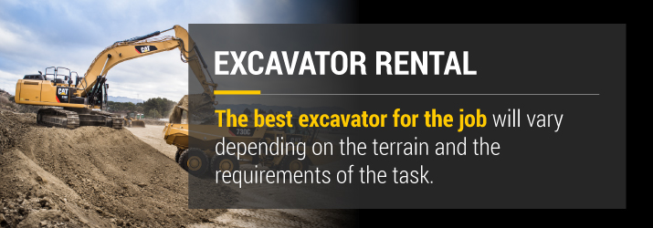 The best excavator rental for the job