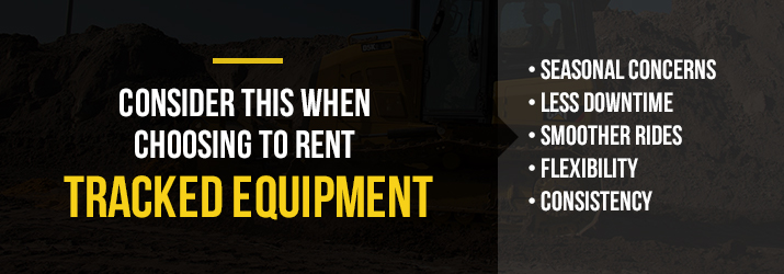 what to consider when choosing to rent tracked equipment