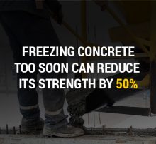 freezing concrete