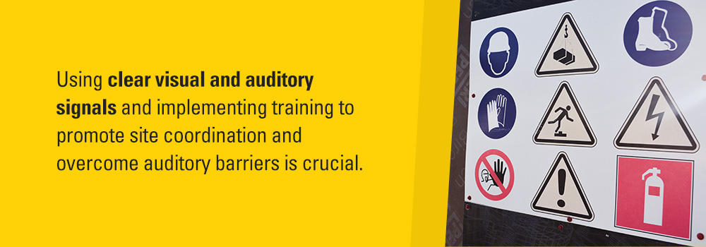 using clear visual and auditory signals