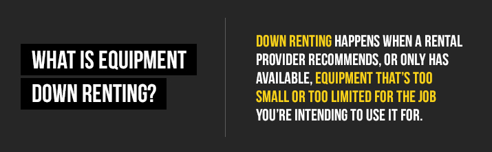 what is down renting