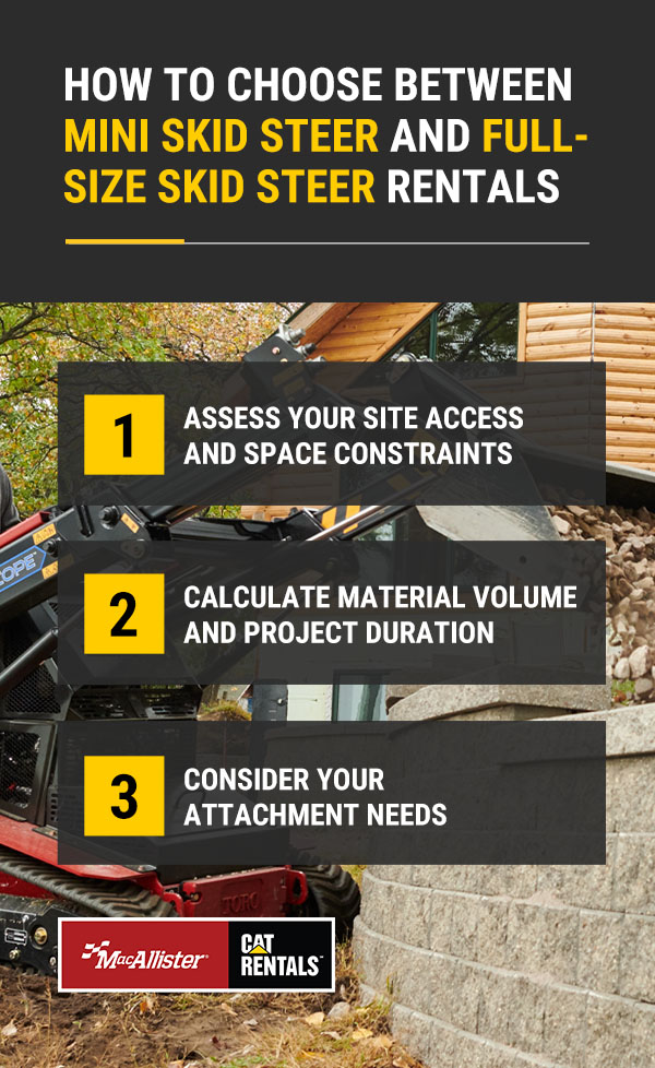 choose between mini and full size skid steer