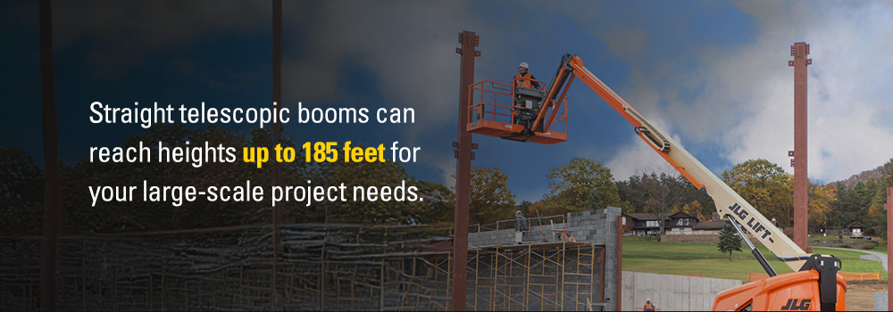 straight telescopic booms