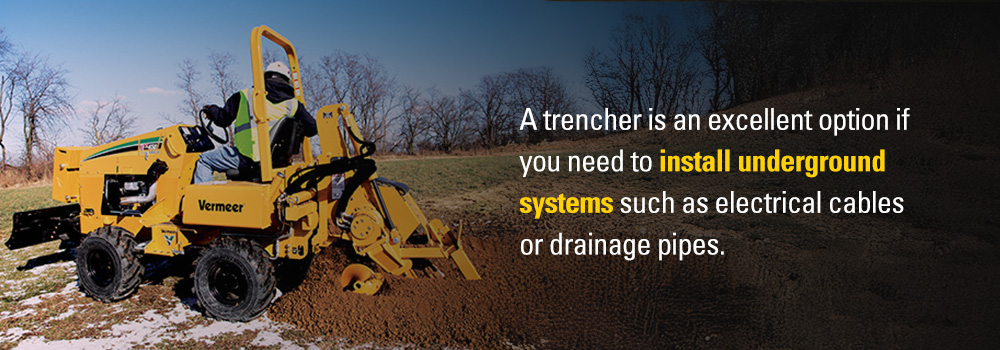 trencher underground systems